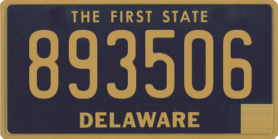 DE license plate 893506