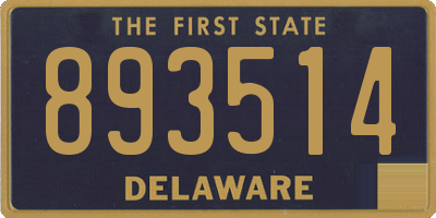 DE license plate 893514