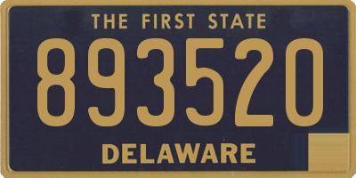 DE license plate 893520