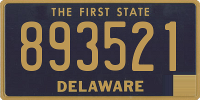 DE license plate 893521