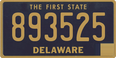 DE license plate 893525