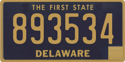 DE license plate 893534