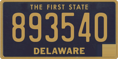 DE license plate 893540