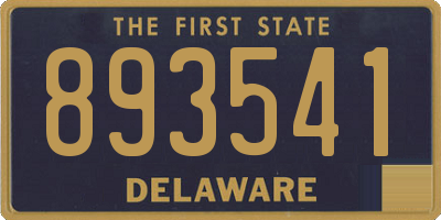 DE license plate 893541