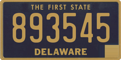 DE license plate 893545