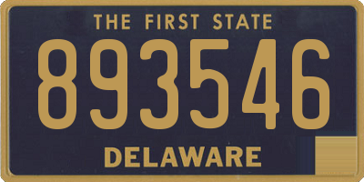 DE license plate 893546