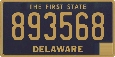 DE license plate 893568