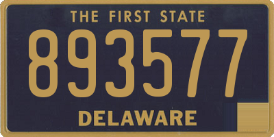 DE license plate 893577