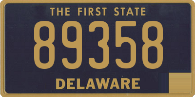 DE license plate 89358