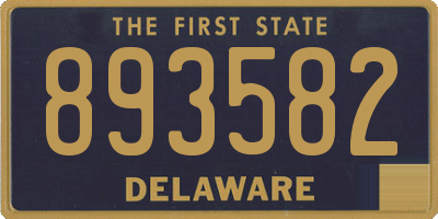 DE license plate 893582