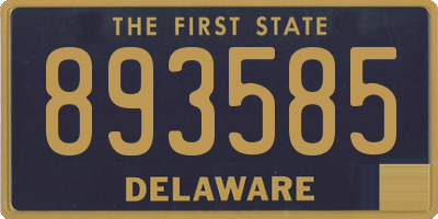 DE license plate 893585