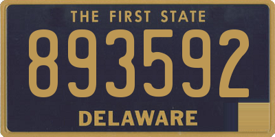 DE license plate 893592