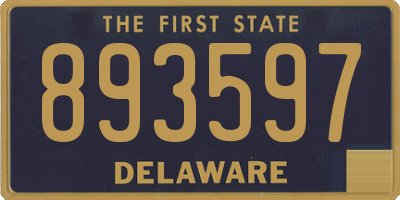 DE license plate 893597