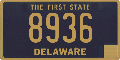 DE license plate 8936