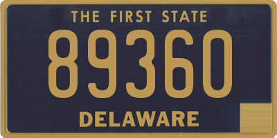 DE license plate 89360