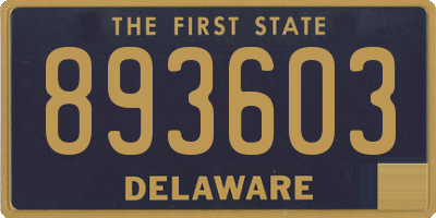 DE license plate 893603