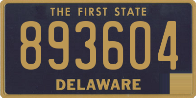 DE license plate 893604