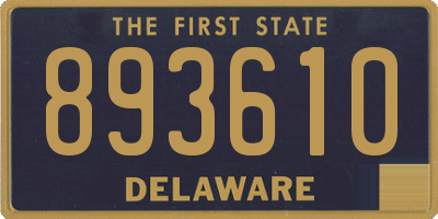 DE license plate 893610