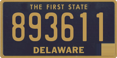 DE license plate 893611