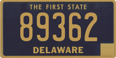 DE license plate 89362