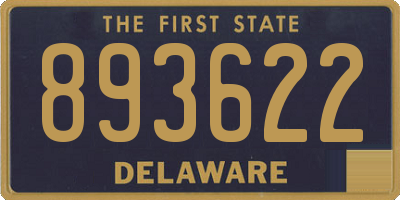 DE license plate 893622