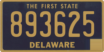 DE license plate 893625