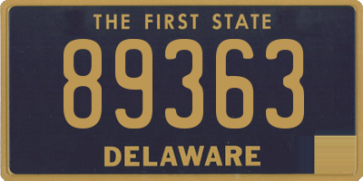 DE license plate 89363