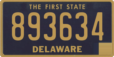 DE license plate 893634