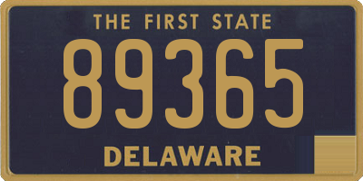 DE license plate 89365