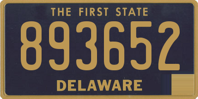 DE license plate 893652