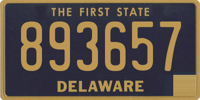 DE license plate 893657