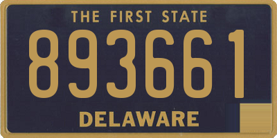 DE license plate 893661
