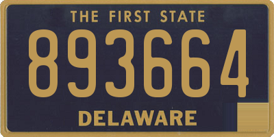DE license plate 893664