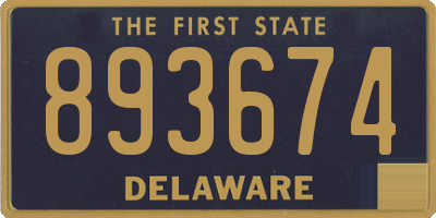 DE license plate 893674