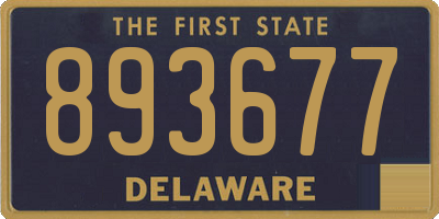 DE license plate 893677