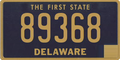 DE license plate 89368