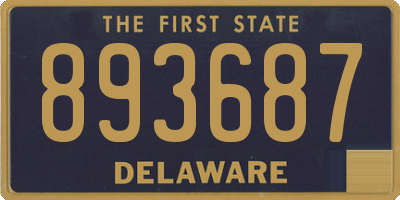 DE license plate 893687