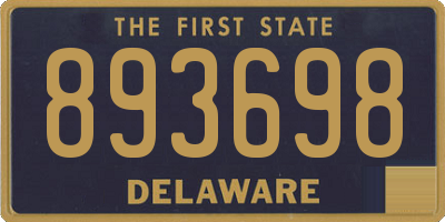 DE license plate 893698