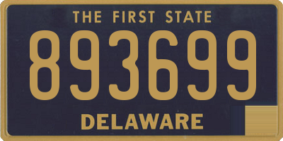 DE license plate 893699