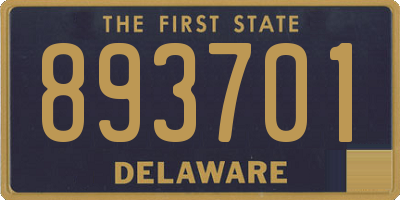 DE license plate 893701
