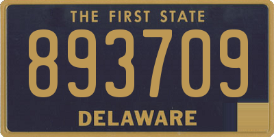 DE license plate 893709