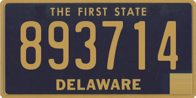 DE license plate 893714