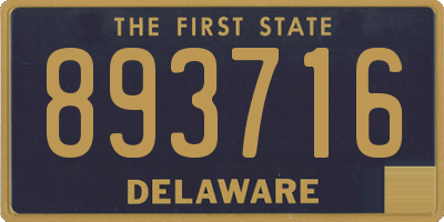 DE license plate 893716