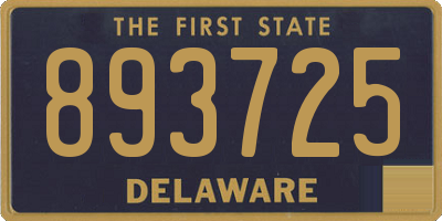 DE license plate 893725