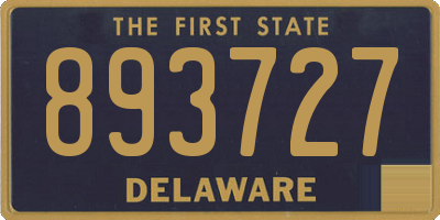 DE license plate 893727