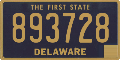 DE license plate 893728