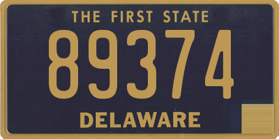 DE license plate 89374