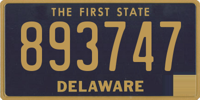 DE license plate 893747