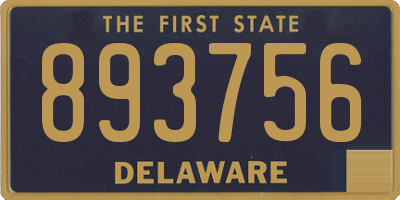 DE license plate 893756