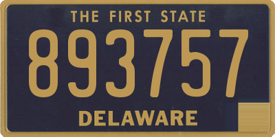 DE license plate 893757